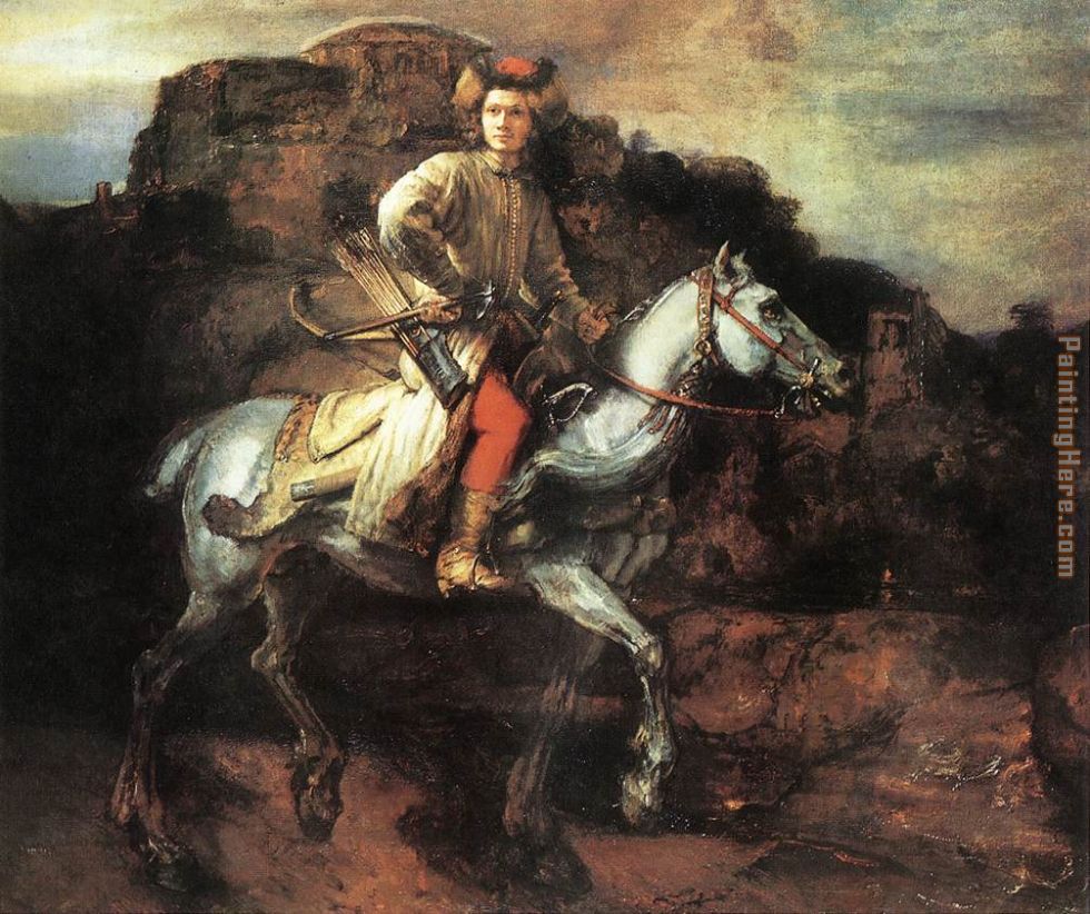 The Polish Rider painting - Rembrandt The Polish Rider art painting